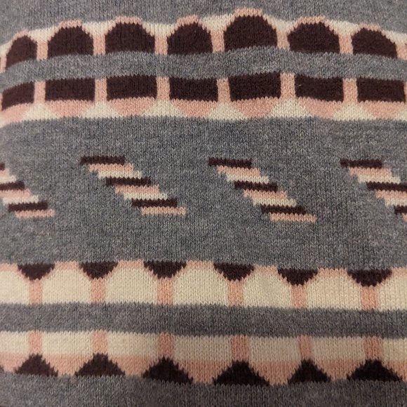 Patterned Grey and Pink Sweater - Picture 2 of 4
